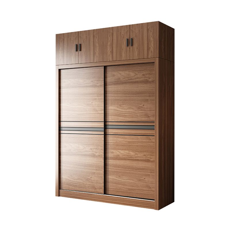 Bedroom Wooden Storage Cabinet Traditional Sliding Doors Wardrobe Armoire