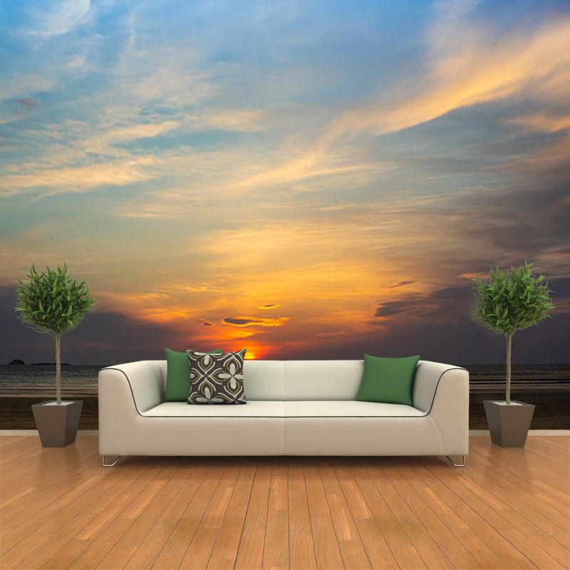 Seaside View Murals Environment Friendly Wallpaper for Sitting Room Wall Decor