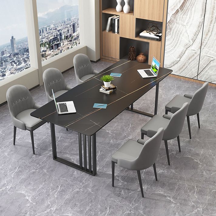 Industrial Style Office Desk Rectangular Sintered Stone Desk for Office