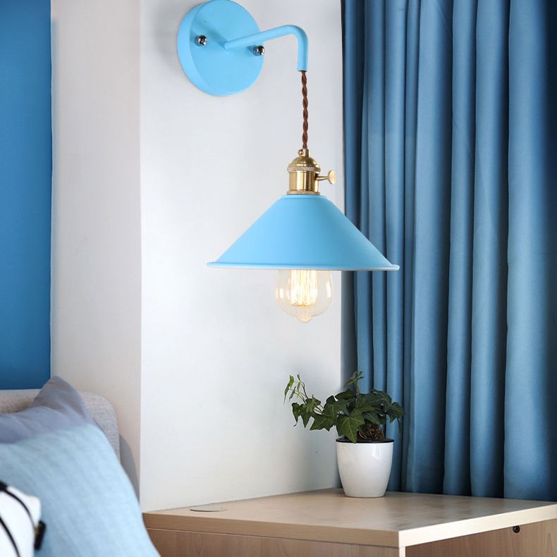 Cone Wall Light Sponce Nordic Minimalist Style Metal 1 Light Sponces