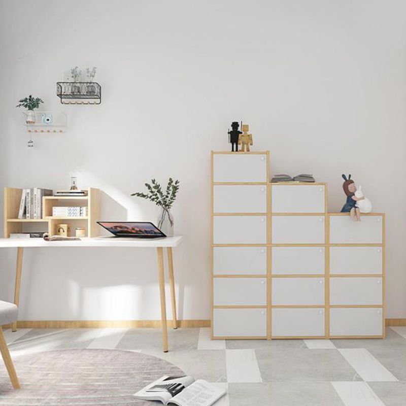 Contemporary Rectangle Standard Wood Knobs Natural Or White Cabinet
