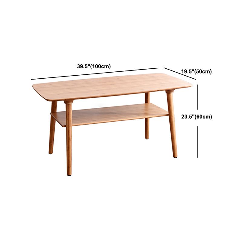 Scandinavian Style Coffee Cocktail Table Solid Wood 4 Legs Coffee Table