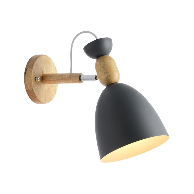 1-Light Geometric Wall Light Fixtures Modern Style Metal Wall Mount Lamp