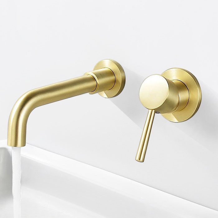 Wall Mounted Metal Tub Filler One Handle Rotatable Tub Faucet Trim
