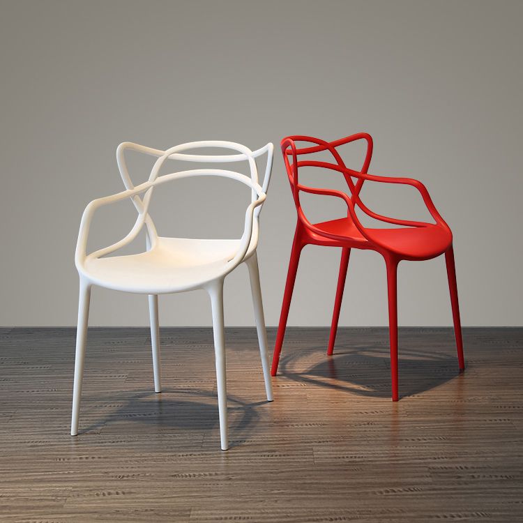 Sillas de comedor estilo moderno Sillones de comedor de cocina con patas de plástico