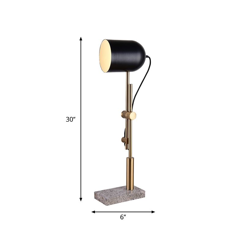 Verstelbare x arm bureau licht ontwerper metaal 1 bol messing en zwarte taaklamp met cloche schaduw