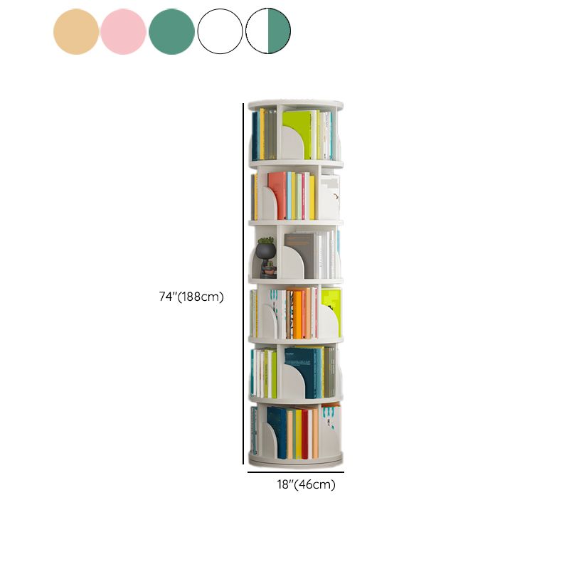 Contemporary Bookcase Vertical Engineered Wood Book Shelf for Study Room