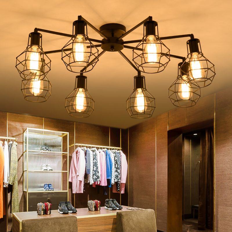 Metal Ceiling Mounted Fixture Industrial Style Ceiling Flush Mount