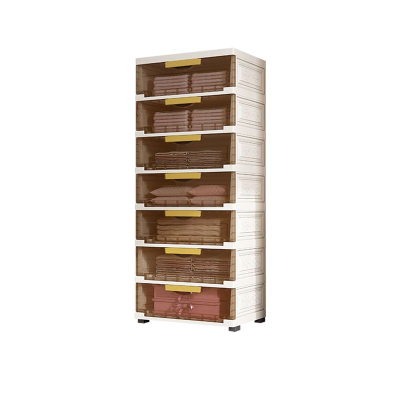 Hinged Wardrobe Closet Contemporary Plastic Storage Cabinet for Home