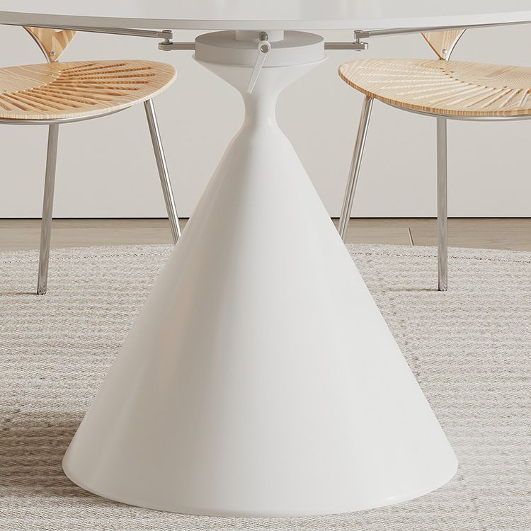 Contemporary 1/4/5/7 Pieces Furniture Round Stone Dining Set in White