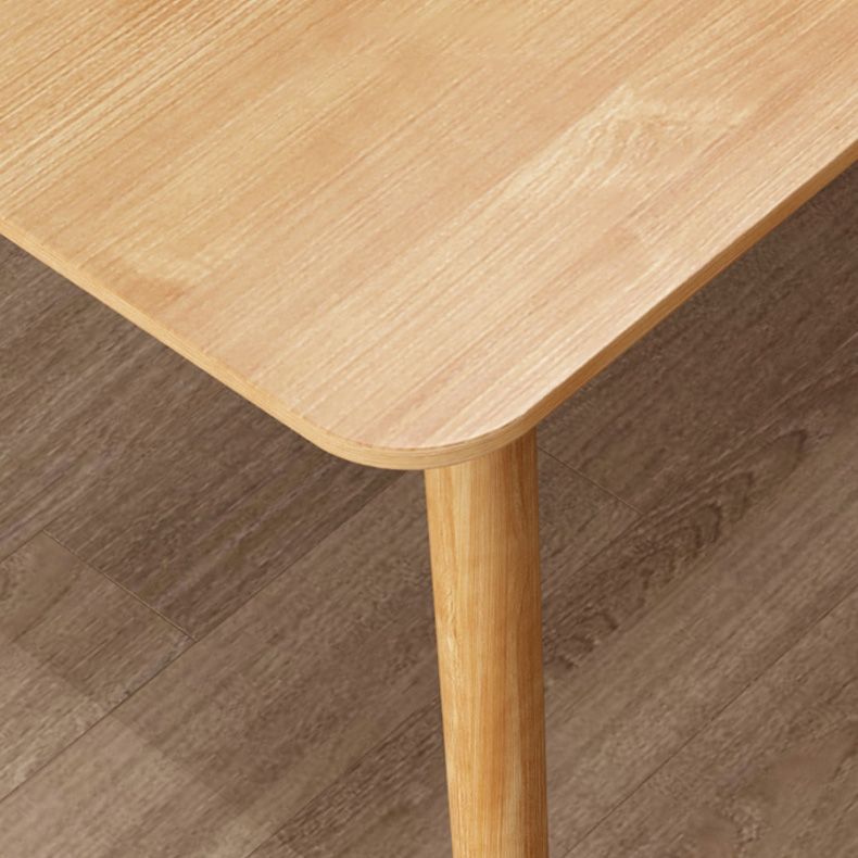 Glam Rectangle Dining Table Wooden Table with Wood Legs for Home