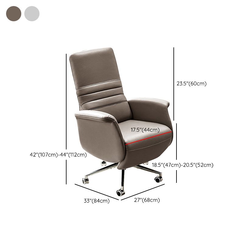 Padded Arms Chair Modern No Distressing Ergonomic Office Chair with Wheels