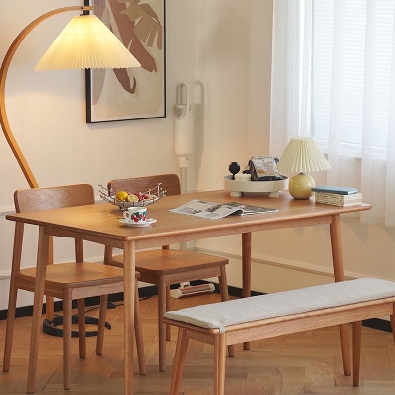 Cucina set da pranzo in legno massiccio contemporaneo con 4 gambe mobili per sala da pranzo