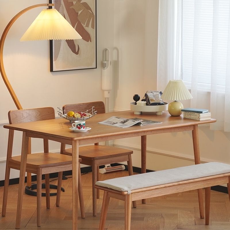 Kitchen contemporain en bois massif en bois avec 4 jambes de base de meubles de salle à manger de base