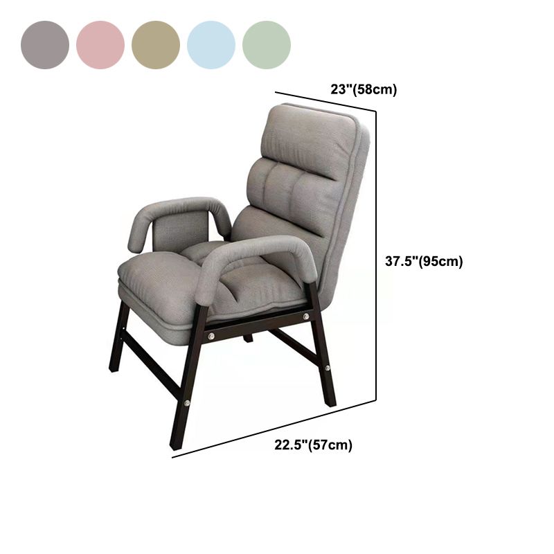 Linen Blend Convertible Chair with Storage for Apartment Chair