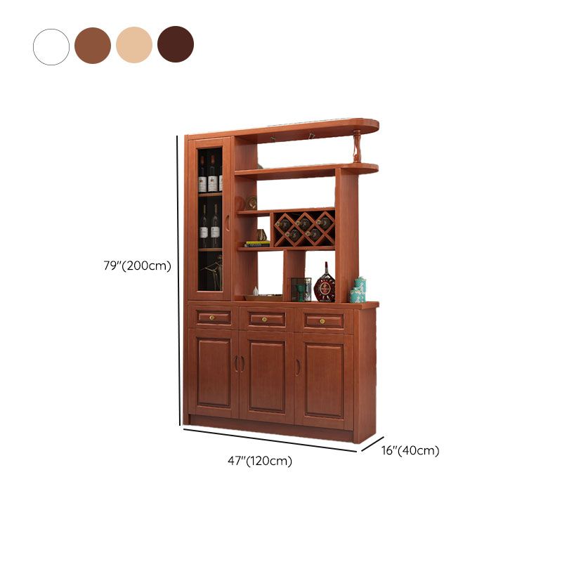 3-drawer Solid Wood Cabinet 15.74" Wide Accent Cabinet Doors