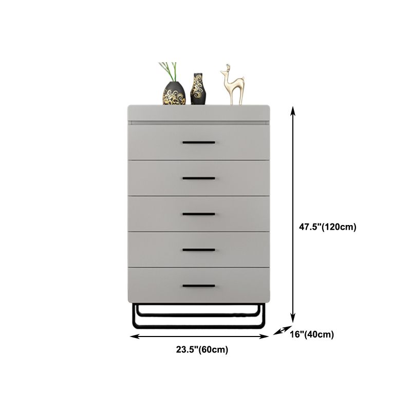 Contemporary Vertical Chest Wood Chest with Drawers for Bedroom