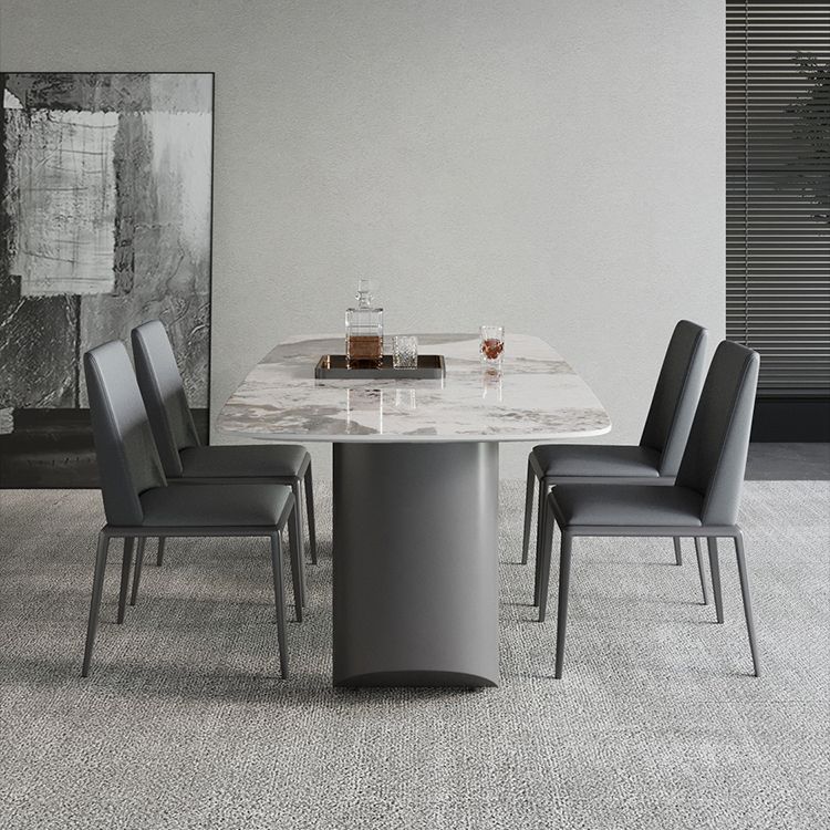 Silver Leg Contemporary Faux Leather Dining Room Chair for Home