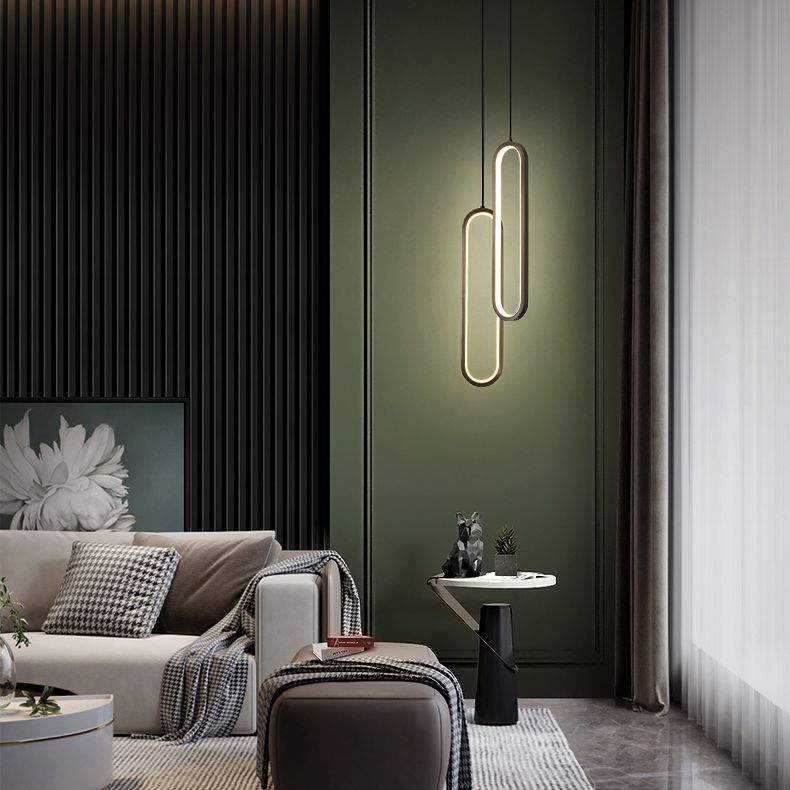 Aluminium -LED LED Linear anheizt Licht im modernen kreativen Stil Kieselgel Deckenleuchte für Wohnzimmer