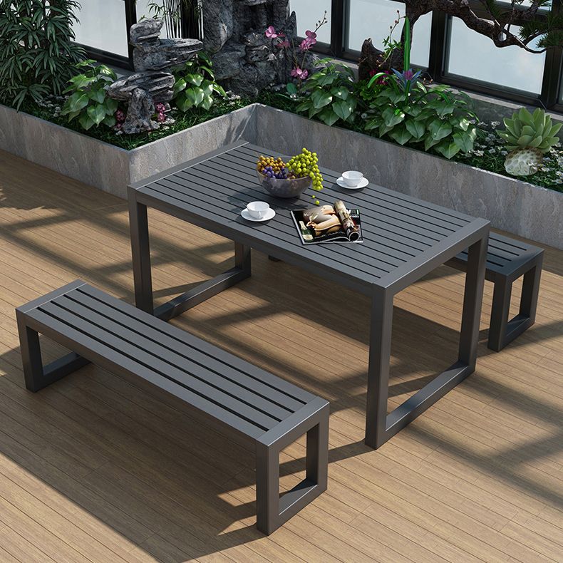 Rectangle Dining Table Industrial 29.52" High Brown Wood Table