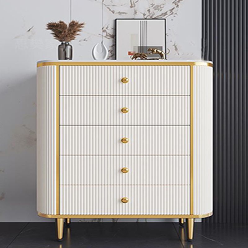 14.82-inch Width Glam Storage Chest Stone Dresser with 5/6 Drawers