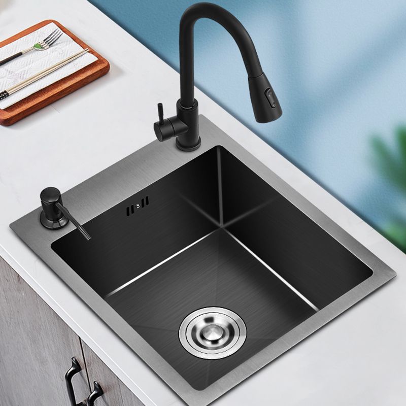 Stainless Steel Kitchen Sink Modern Bar Sink with Drain Strainer Kit