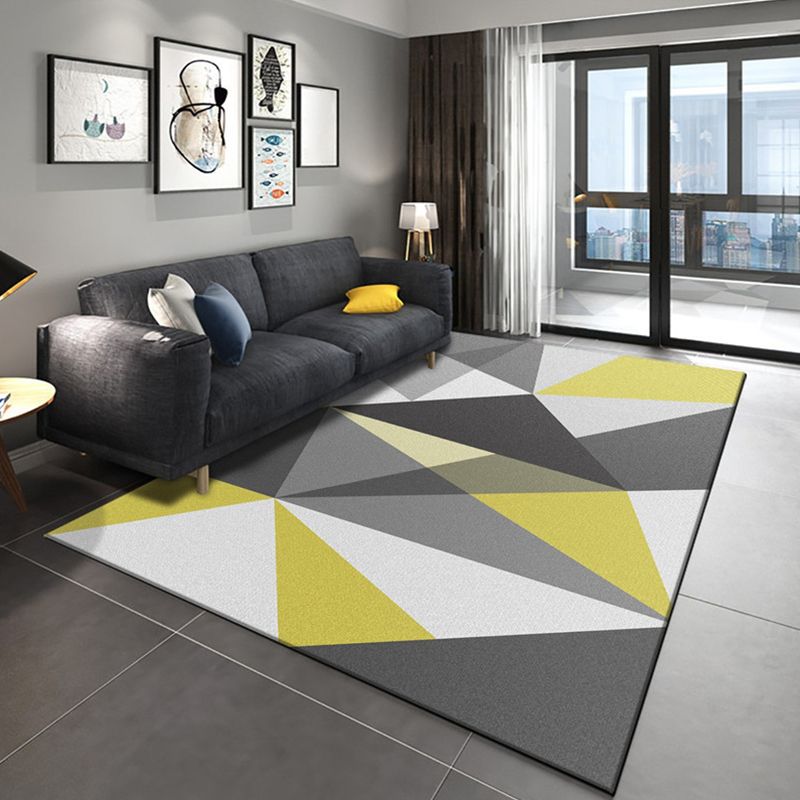 Casual modern tapijt multi-gekleurde geometrisch patroongebied Tapijt anti-slip achtersteuning van stain-resistente wasbaar wastbaar binnenvleedig voor salon