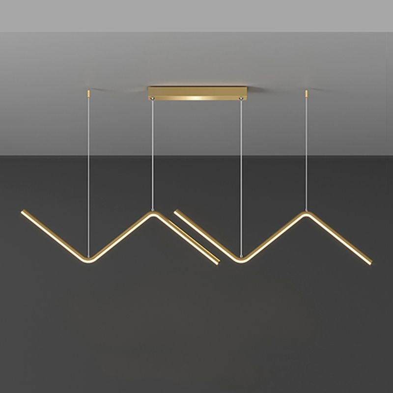 Ideas de iluminación de la isla ligera contemporánea de isla lineal 2 para la cocina