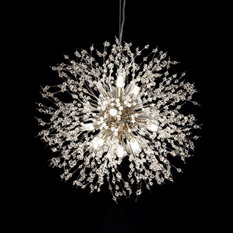 Glowworm Chandelier Light Fixtures Modern Multi-Head Hanging Pendant Lamps for Living Room