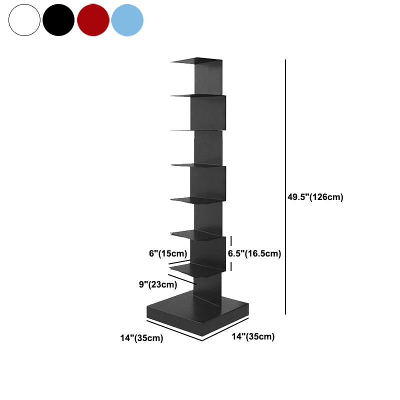 Contemporary 13.77" Wide Geometric Book Shelf Iron Home Bookcase