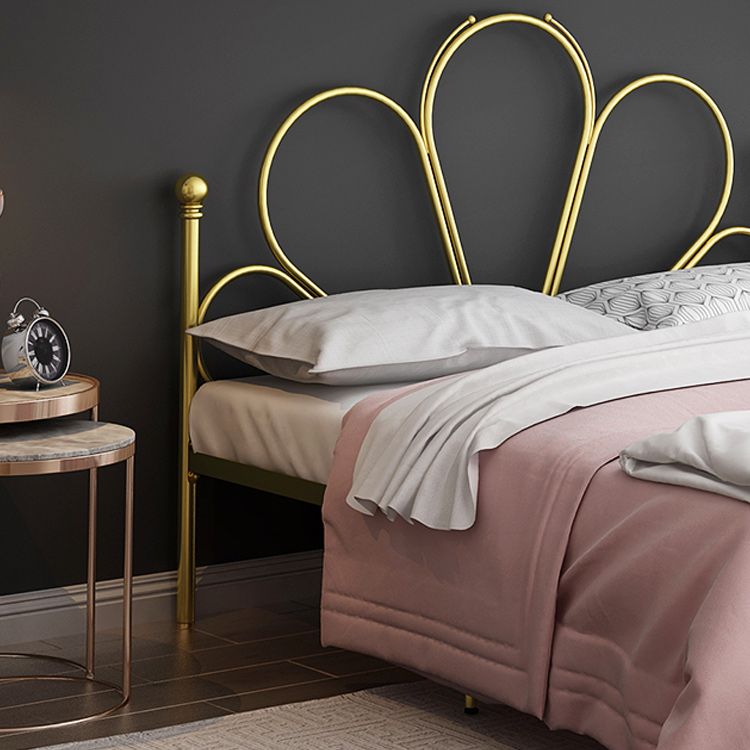 Metal High Open-Frame Bed Contemporary Wire-Grid Simple Bed Frame