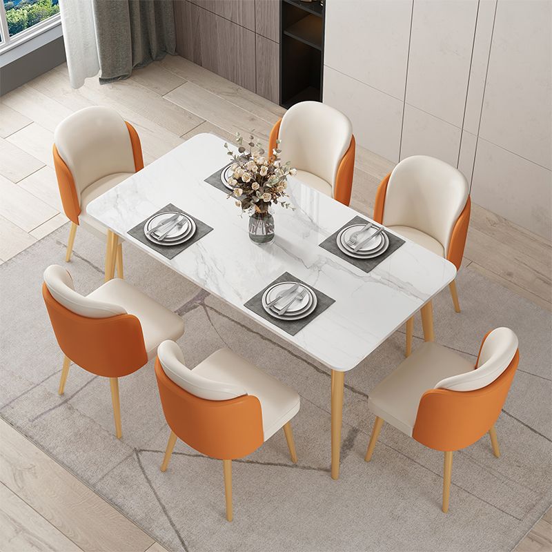 Luxe 1/2/5/7 stukken Dinerset met gesinterde stenen witte tafel Dining Furniture Set