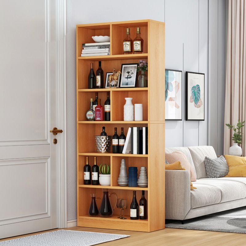 Contemporary Wooden Cabinet with Shelves Rectangle Storage Cabinet