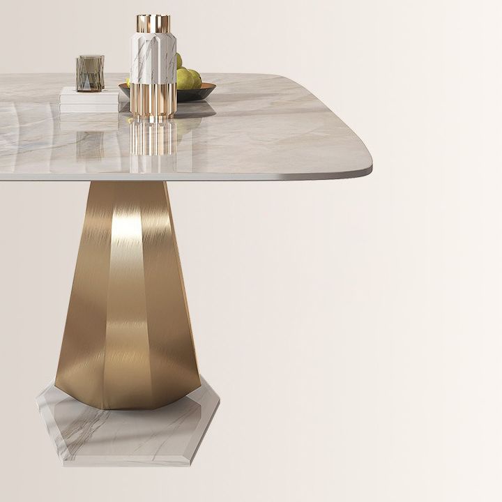 Luxury Sintered Stone Top Dining Set Rectangle 1/4/5/7/9 Pieces Dinette Table Set