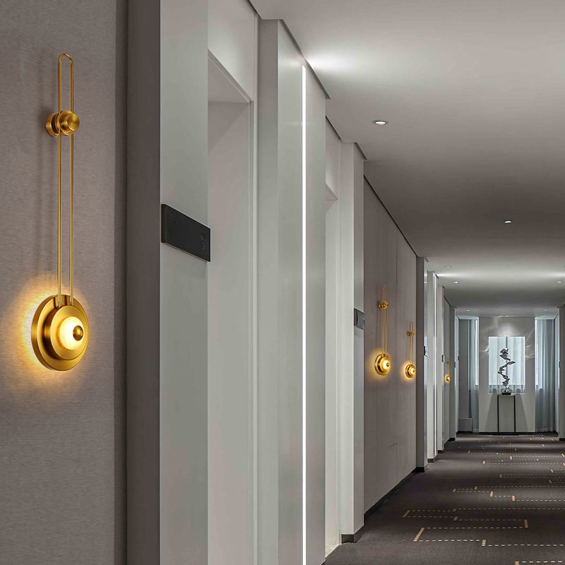 Light Luxury Wall Mount Light Iron Circle Shape Wall Lamp for Bedroom
