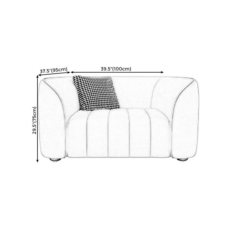 Beige Faux Leather Straight Arm Sofa/Sectional with Stain-Resistant and Wear-Resisting