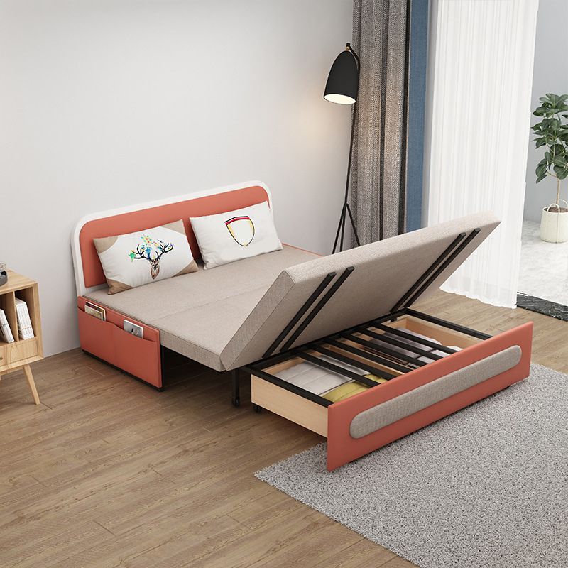 Pillow Included Sofa Futon Armless Cushion Back Convertible Sofa