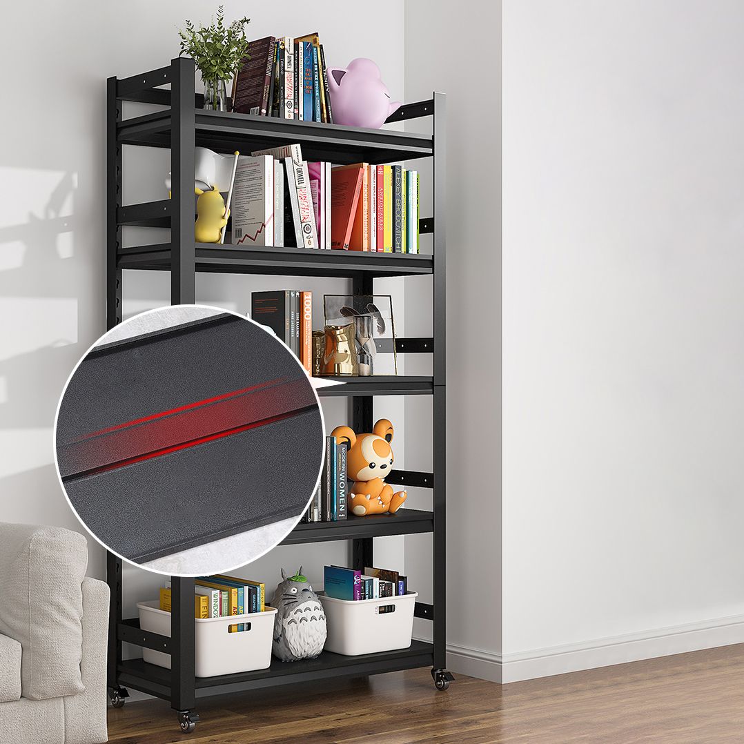 Open Standard Bookshelf Modern Minimalist Metal Rectangular Bookcase