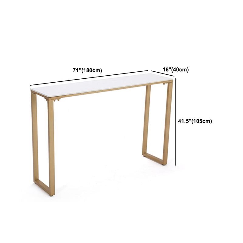 Glam Indoor 1/2/3/4/9 Pub Dining Set Pieces Rectangle White Marble Bistro Set