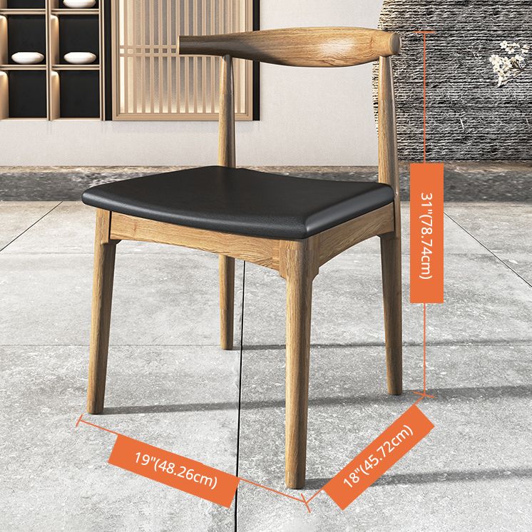 Standard Solid Wood Top Dining Set with 2 Black Metallic Legs for Dining Room Furniture