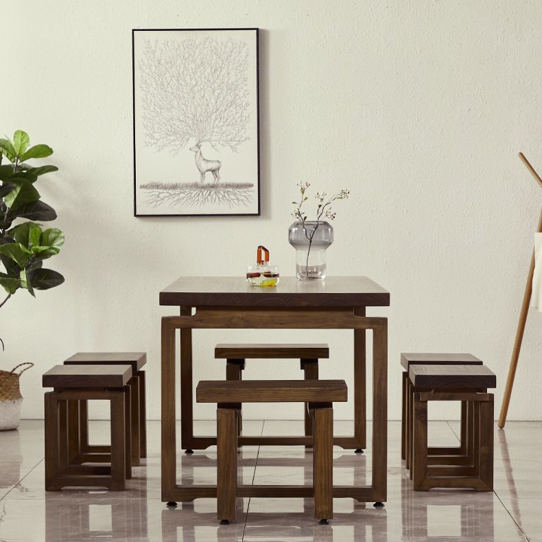 Industrial Double Pedestal Dining Table Pine Wood Table for Cafe Dining Room