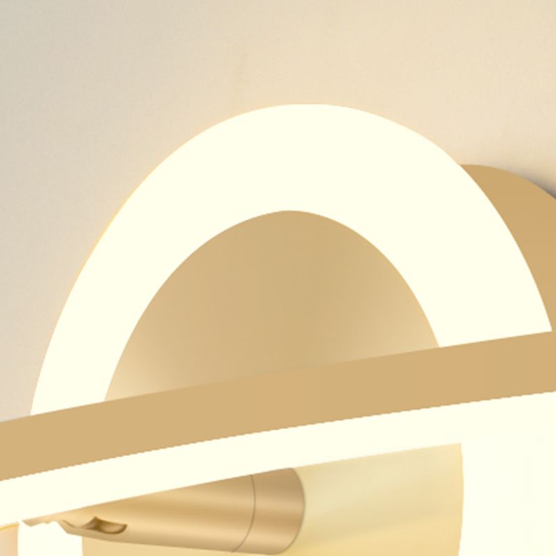 Linear Shape Wall Lighting Modern Style Metal 2 Light Sconce Light for Shower Room