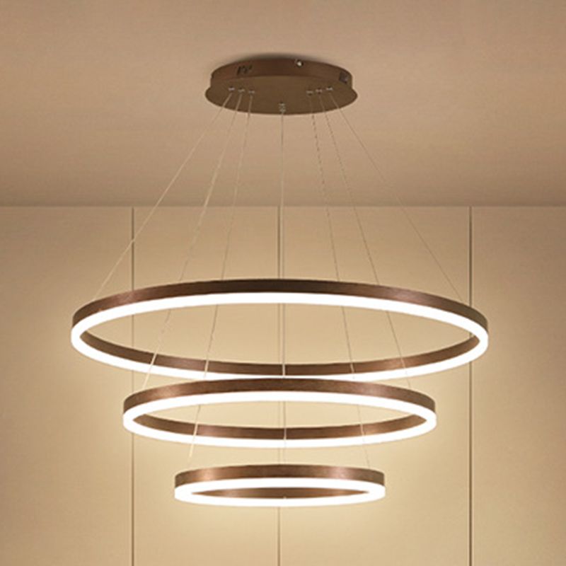 Luz colgante de lámparas LED doradas de estilo nórdico para sala de estar de sala de estar