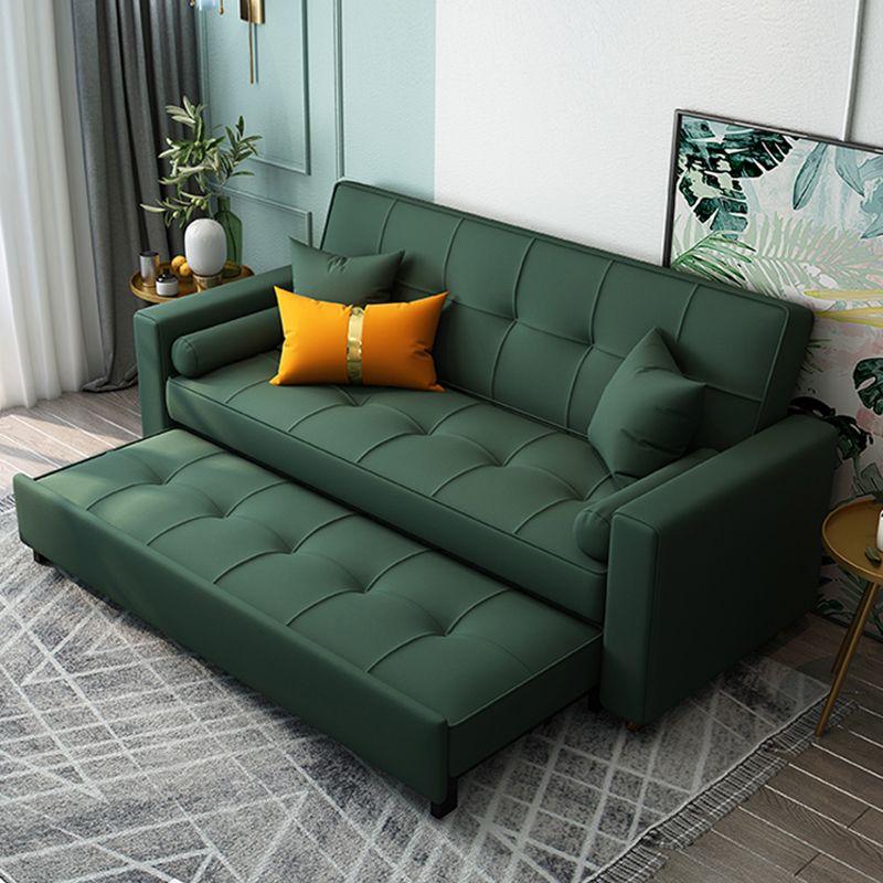 35.43 "H Linen/Fux in pelle convertibile Sleeter Square braccio trapuntato