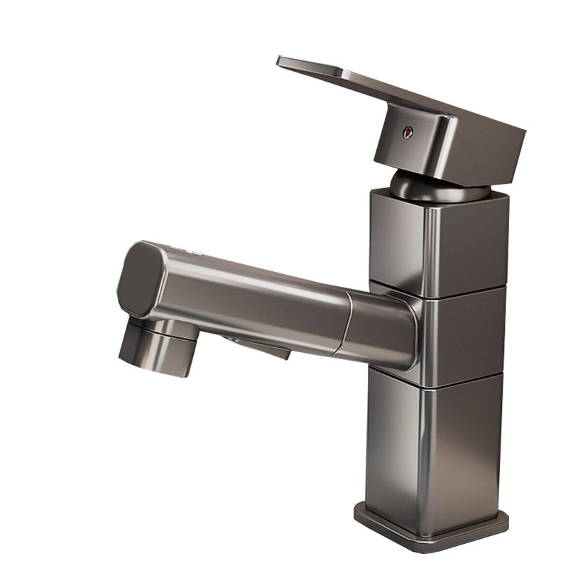 Bathroom Vessel Faucet Swivel Spout Single Handle Faucet with Pull down Sprayer