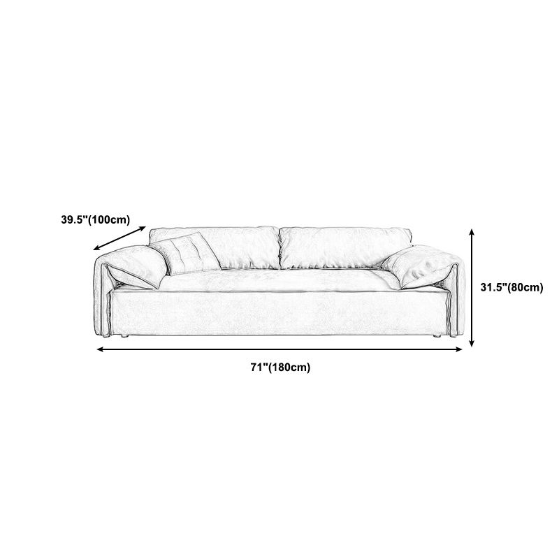 Tissu salon Pillow Top Arm Coussins standard Settee Green