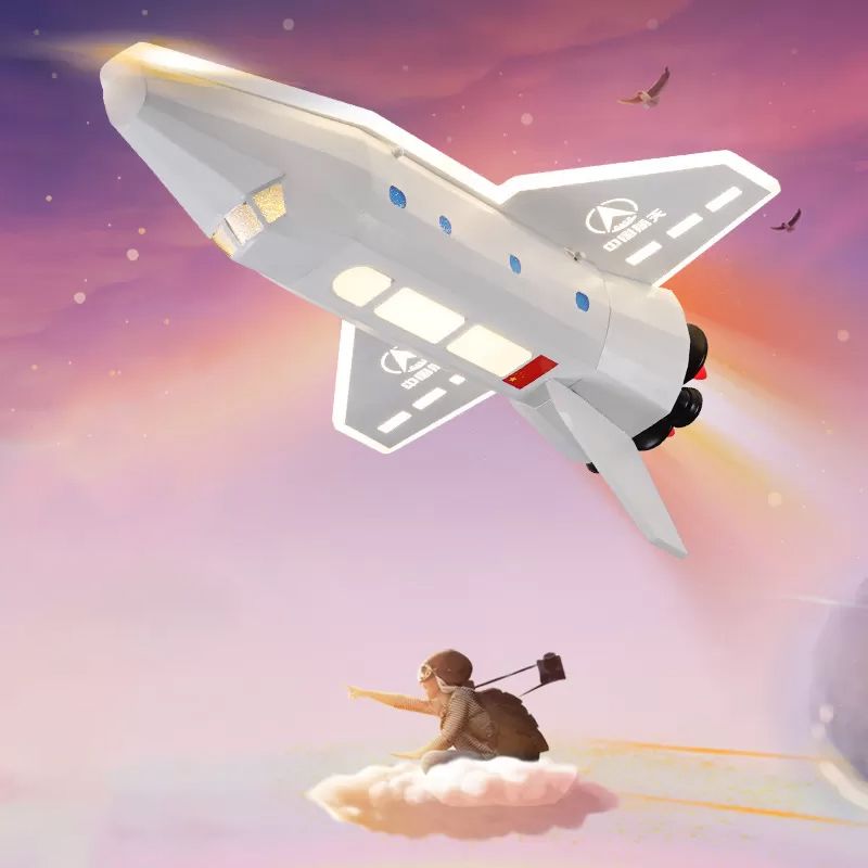 White 3D Aeroplane Design Flush Light Fixture Contemporary Metallic LED Flush Mount Lamp for Kid Room