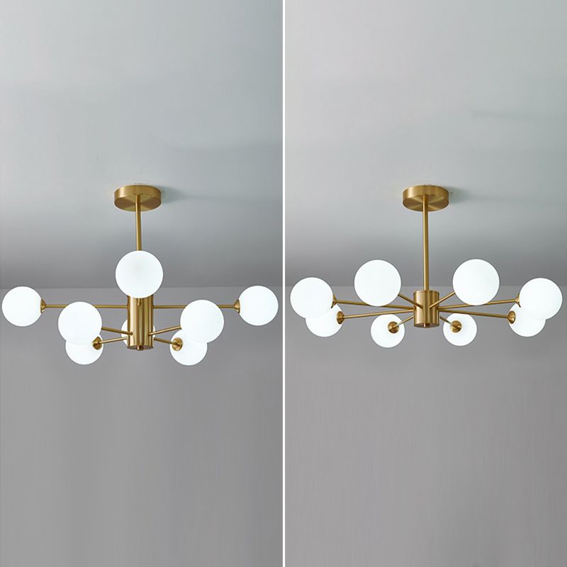 Metal Chandelier Light Fixtures Multi-Head Suspension Pendant Lamps for Living Room