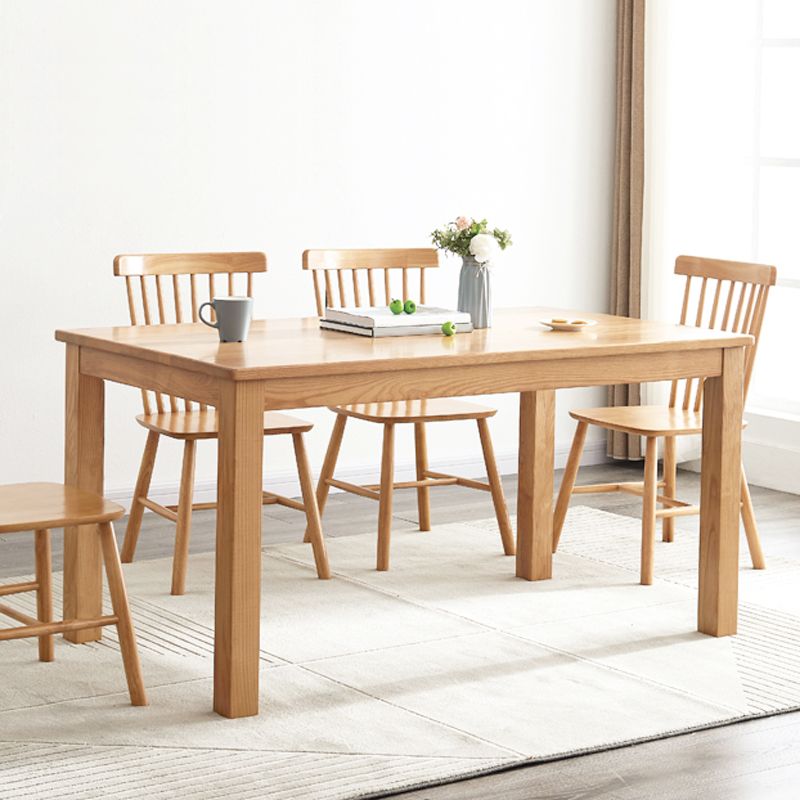 Table à manger rectangulaire de Style milieu du siècle, table à manger en bois massif pour la maison
