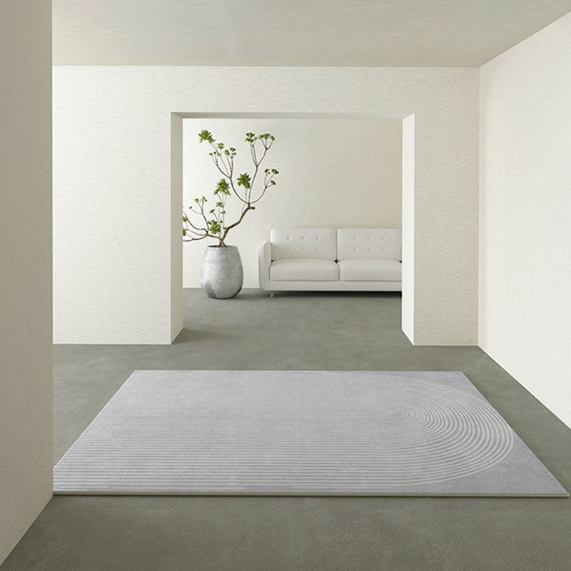 Modern Living Room Area Rug Geometric Pattern Polyester Area Carpet Stain Resistant Area Rug